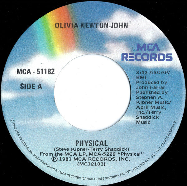 Olivia Newton-John : Physical (7", Single)