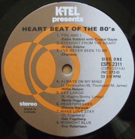 Various : Heartbeat Of The 80's (LP, Comp)