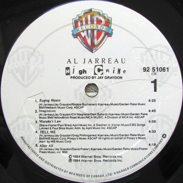 Al Jarreau : High Crime (LP, Album)