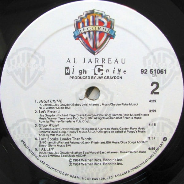 Al Jarreau : High Crime (LP, Album)