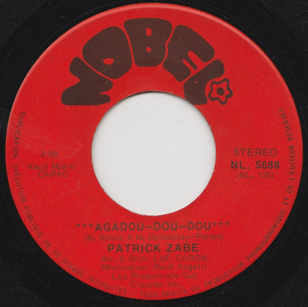 Patrick Zabe* : Agadou-Dou-Dou (7", Single)