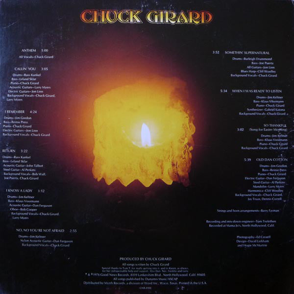 Chuck Girard : Glow In The Dark (LP, Album)