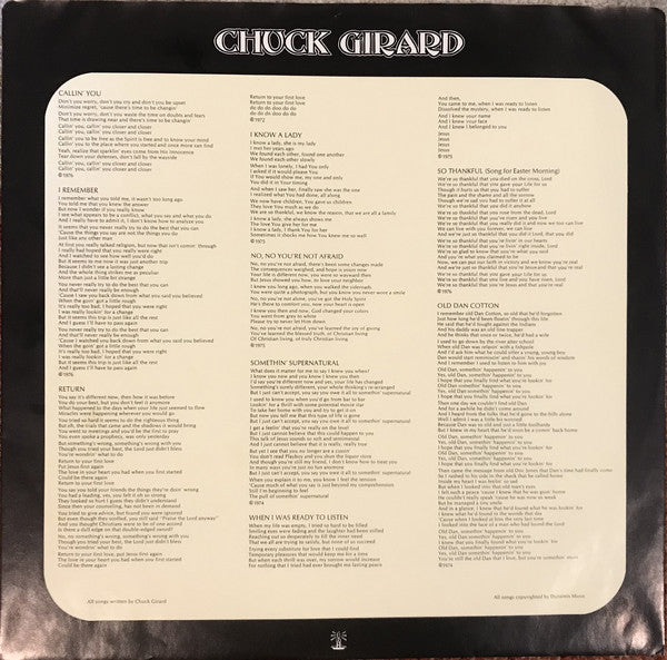 Chuck Girard : Glow In The Dark (LP, Album)