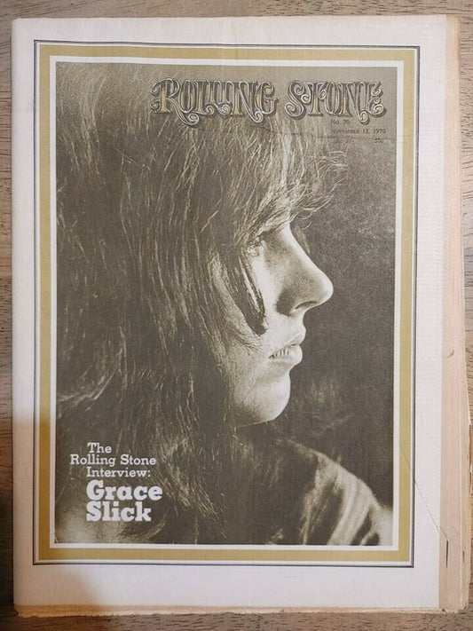 Rolling Stone Magazine Grace Slick Issue #70 Nov. 12 1970