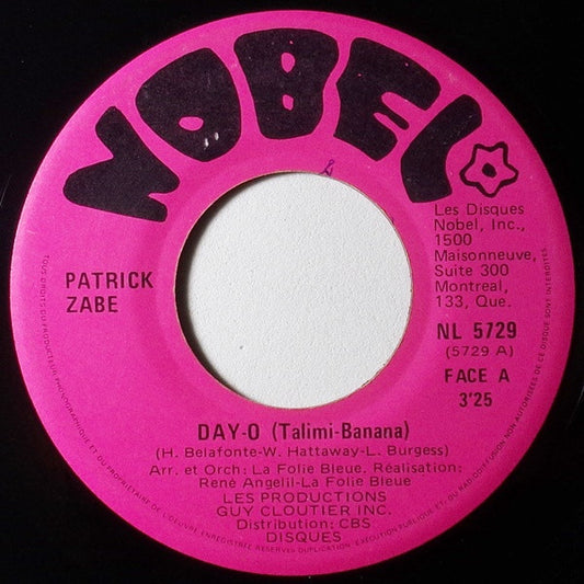 Patrick Zabe* : Day-O (Talimi-Banana) (7", Single)