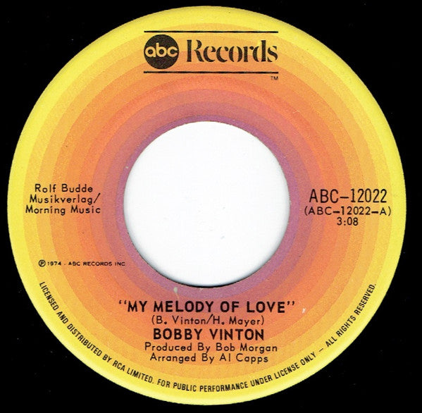 Bobby Vinton : My Melody Of Love (7", Single)
