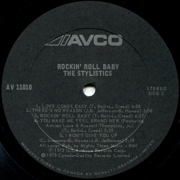 The Stylistics : Rockin' Roll Baby (LP, Album)