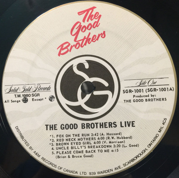 The Good Brothers (2) : The Good Brothers Live (2xLP, Album, Gat)