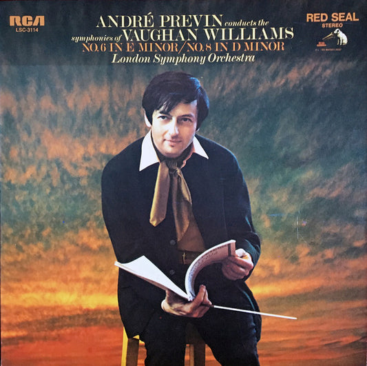 André Previn Conducts The Symphonies Of Vaughan Williams*, London Symphony Orchestra* : No 6 In E Minor / Symphony 8 In D Minor (LP, RE, Ind)