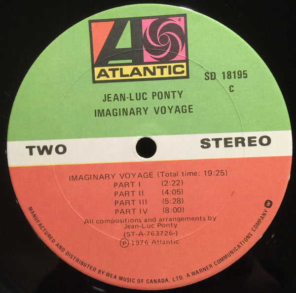 Jean-Luc Ponty : Imaginary Voyage (LP, Album)