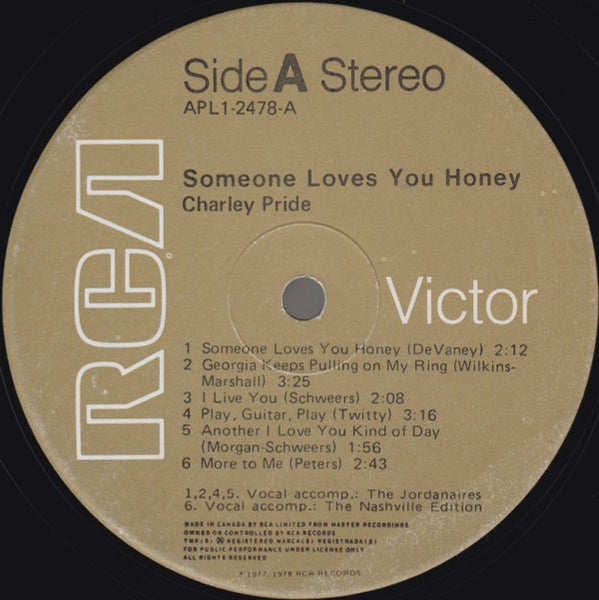 Charley Pride : Someone Loves You Honey (LP, Album)