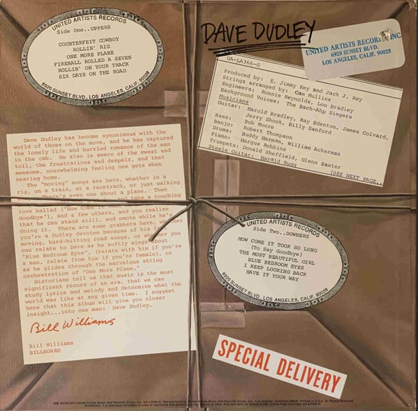 Dave Dudley : Special Delivery (LP, Album)