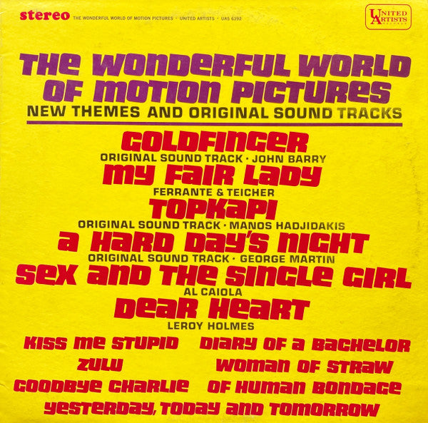 Various : The Wonderful World Of Motion Pictures - New Themes Original Sound Tracks (LP, Comp)
