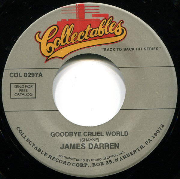 James Darren : Goodbye Cruel World (7", Single, RE)