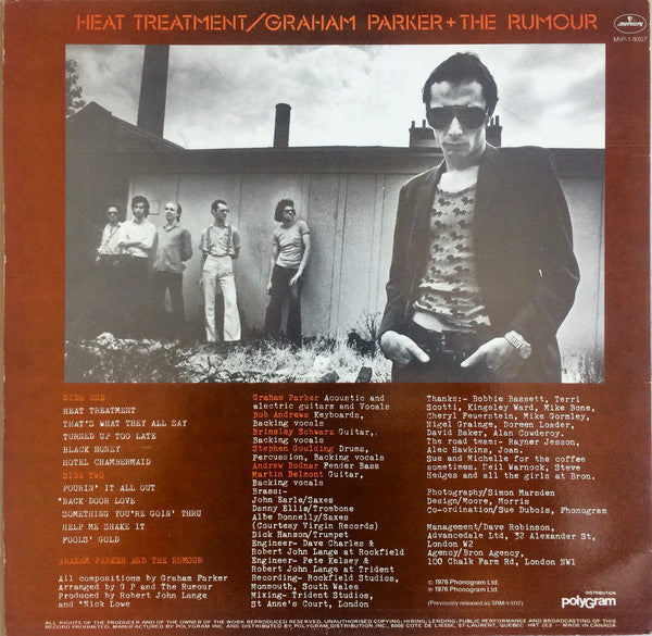 Graham Parker And The Rumour : Heat Treatment (LP, Album, RE)