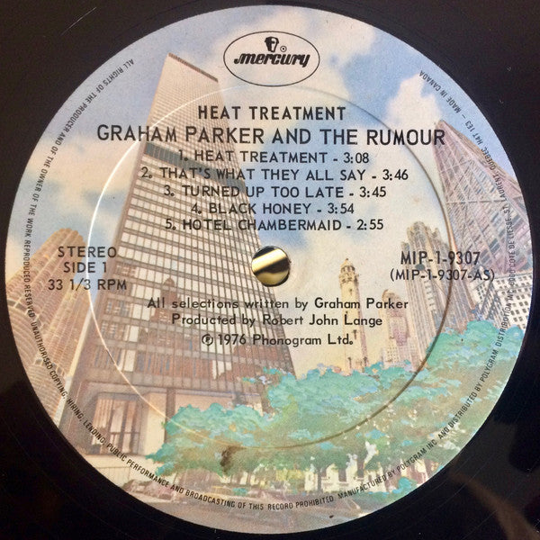 Graham Parker And The Rumour : Heat Treatment (LP, Album, RE)