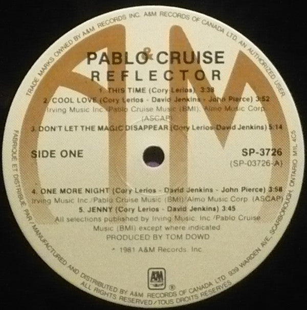 Pablo Cruise : Reflector (LP, Album)