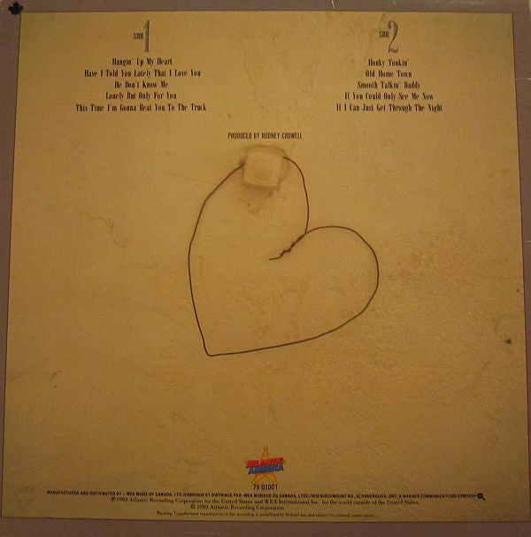 Sissy Spacek (2) : Hangin' Up My Heart (LP, Album)