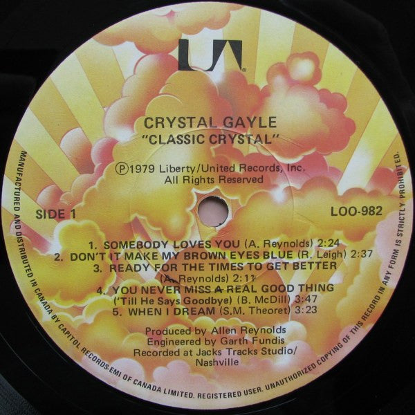 Crystal Gayle : Classic Crystal (LP, Comp)