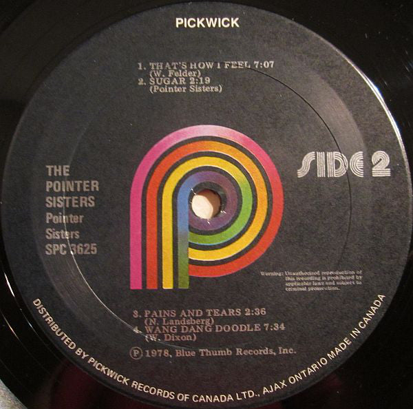 Pointer Sisters : The Pointer Sisters (LP, Album, RE)