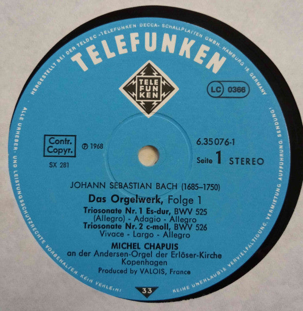 Joh: Sebast: Bach* - Michel Chapuis : Das Orgelwerk = Organ Works = L'Œuvre D'Orgue Vol. 1 (2xLP, Comp, RE + Box)