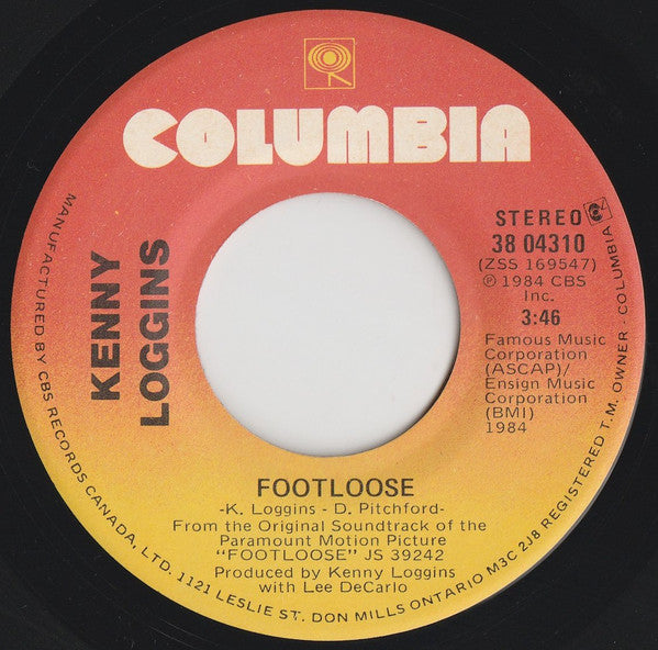 Kenny Loggins : Footloose (7", Single)