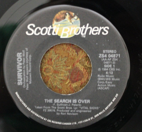 Survivor : The Search Is Over (7", Single)