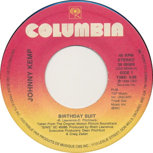 Johnny Kemp : Birthday Suit (7", Single)