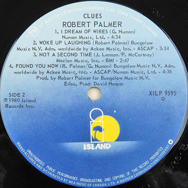 Robert Palmer : Clues (LP, Album, Qua)