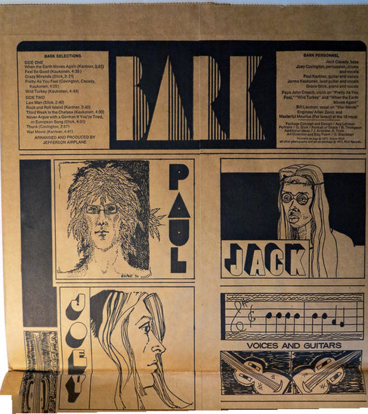 Jefferson Airplane : Bark (LP, Album)