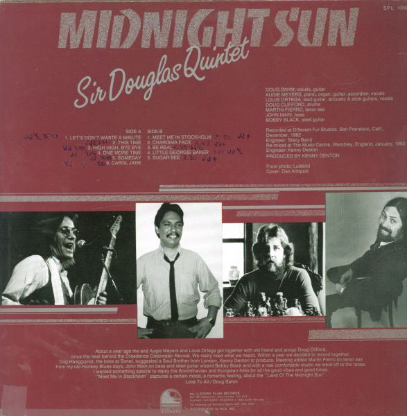 Sir Douglas Quintet : Midnight Sun (LP, Album)