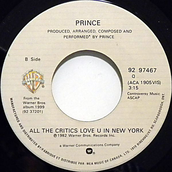 Prince : Little Red Corvette (7", Single)