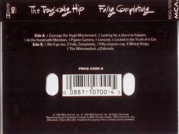 The Tragically Hip : Fully Completely (Cass, Album, Dol)