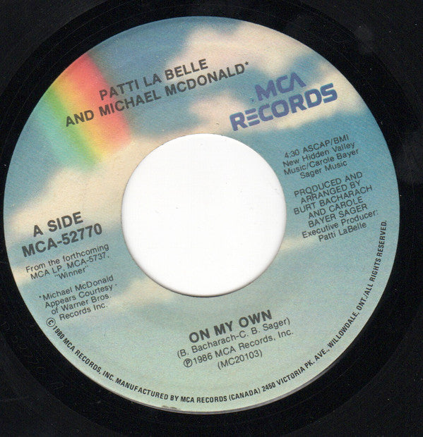 Patti LaBelle & Michael McDonald : On My Own (7")