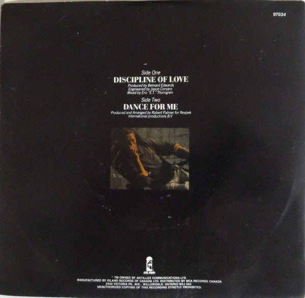 Robert Palmer : Discipline Of Love (7", Single)