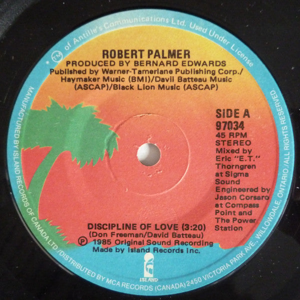 Robert Palmer : Discipline Of Love (7", Single)