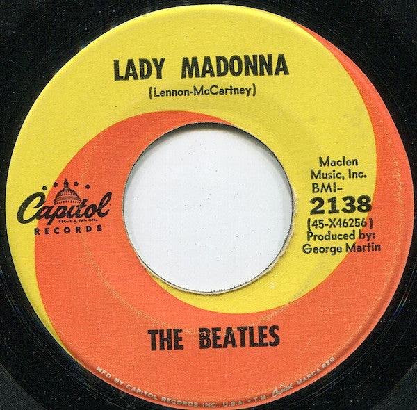 The Beatles : Lady Madonna (7", Single, M/Print)