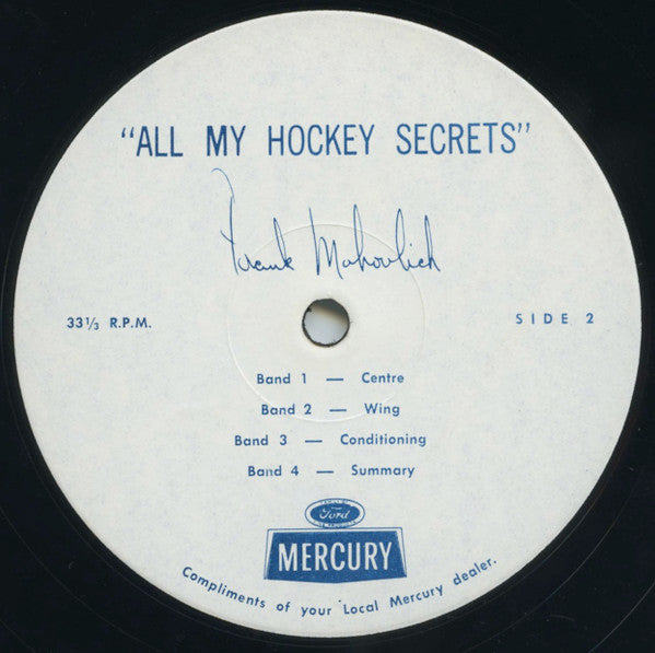 Frank Mahovlich : All My Hockey Secrets (LP)