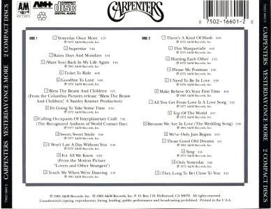 Carpenters : Yesterday Once More (2xCD, Comp)