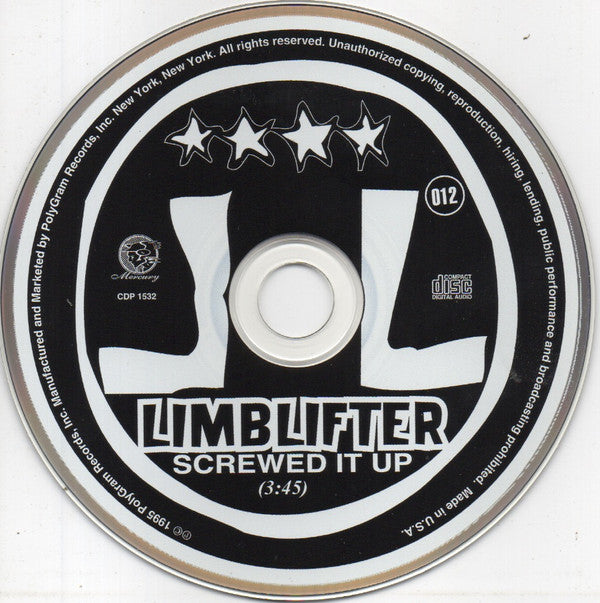 Limblifter : Screwed It Up (CD, Single, Promo)