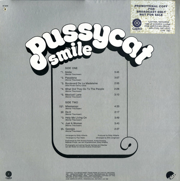 Pussycat (2) : Smile Including Mississippi, Georgie & Smile (LP, Album)