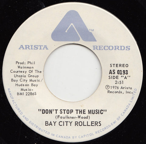 Bay City Rollers : Don't Stop The Music (7")