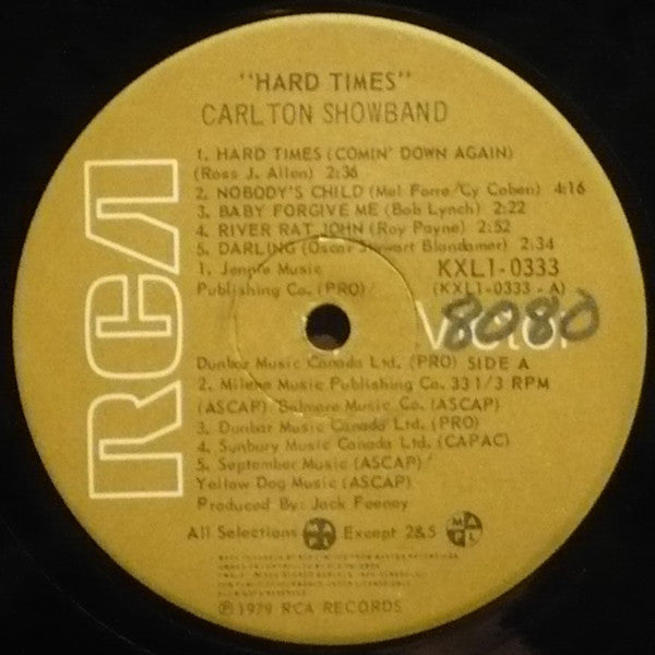 The Carlton Showband : Hard Times (LP, Album)
