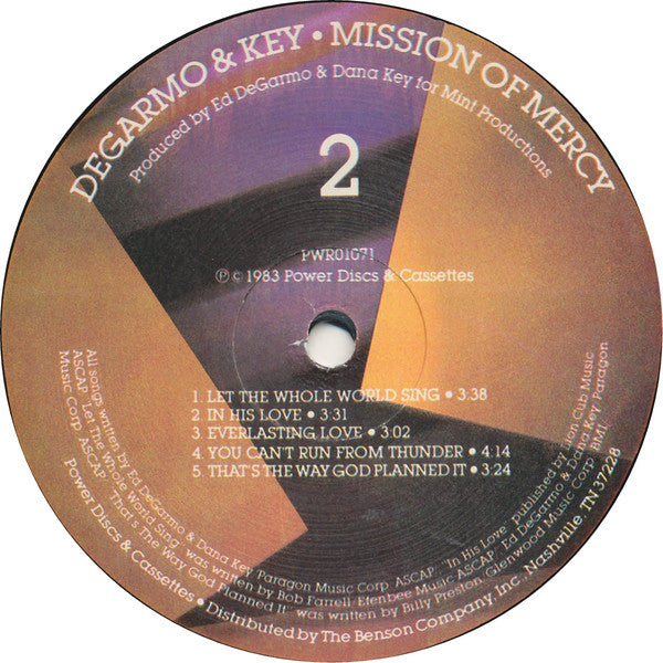 DeGarmo & Key : Mission Of Mercy (LP, Album)