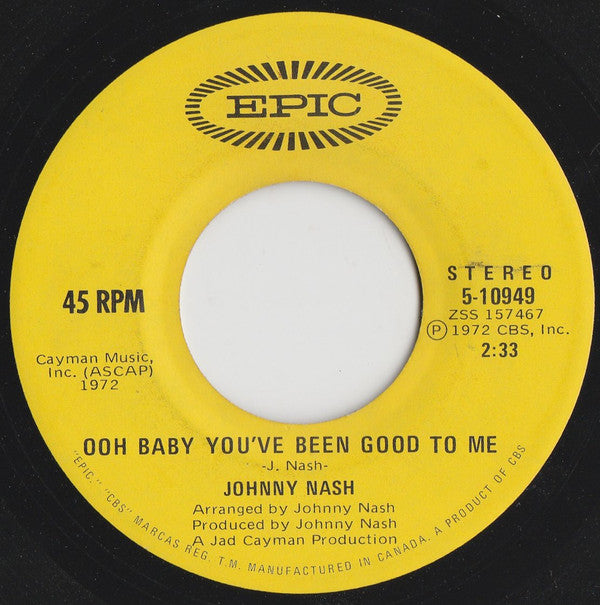 Johnny Nash : Stir It Up / Ooh Baby You've Been Good To Me (7", Single)