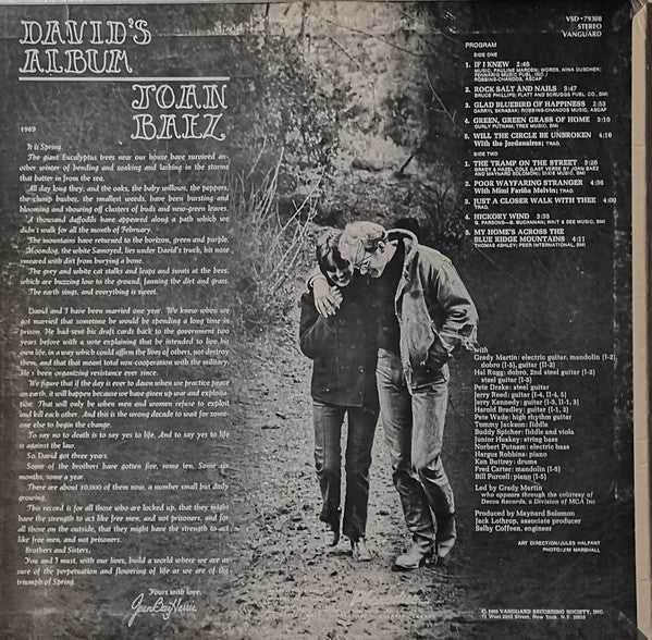 Joan Baez : David's Album (LP, Album)