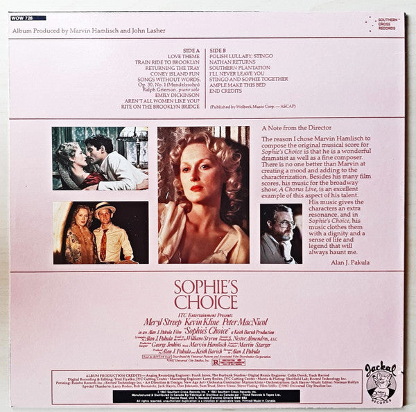 Marvin Hamlisch : Sophie's Choice (LP, Album)