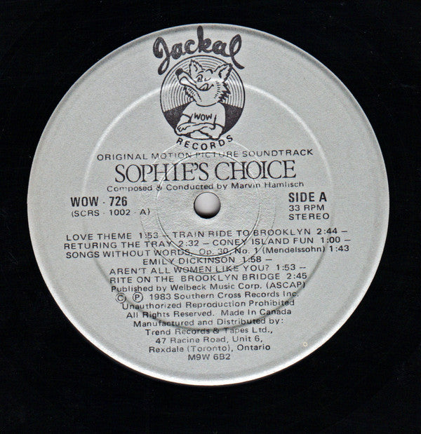 Marvin Hamlisch : Sophie's Choice (LP, Album)