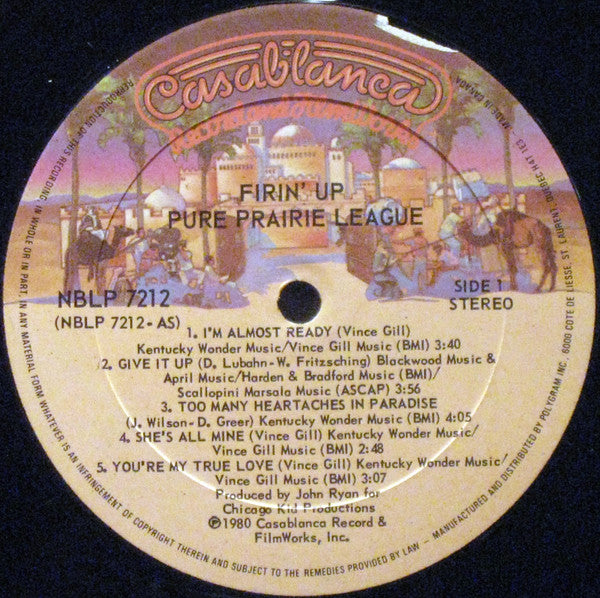 Pure Prairie League : Firin' Up (LP, Album)