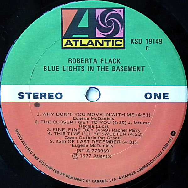 Roberta Flack : Blue Lights In The Basement (LP, Album)